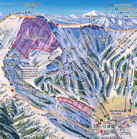 California Ski Maps | Kirkwood Ski Resort Trail Map