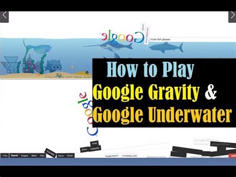 Google Tricks- Google Gravity- Google Underwater/Gravity Google- Underwater Google, mr. doob ...