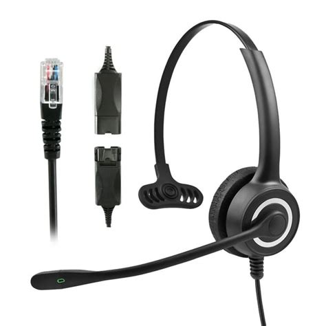 HP128MP QD RJ9 Plug Telephone Operator Office Headset with Microphone Single Ear Earphone for ...