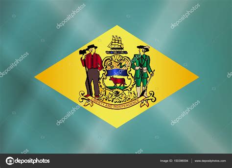 Flag of Delaware Gloss — Stock Vector © BigAlBaloo #150396594