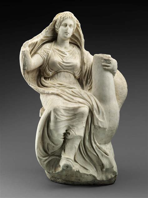 Marble statue of Aphrodite riding on a goose. Greek. Late Classical Period, c. 4th century B.C ...