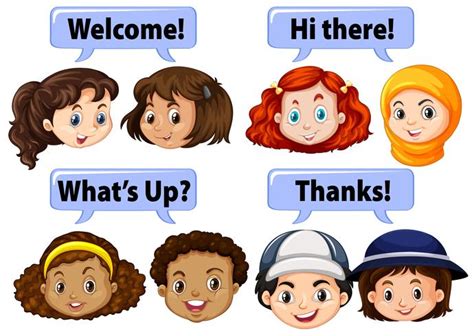 Children saying polite words 293536 Vector Art at Vecteezy