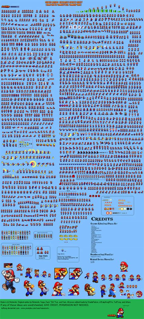 Mario - Ultimate Sprite Sheet by TuffTony on DeviantArt