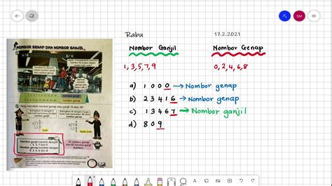 MATEMATIK TAHUN 4 : NOMBOR GENAP DAN NOMBOR GANJIL - YouTube