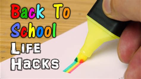 Back To School Life Hacks - YouTube