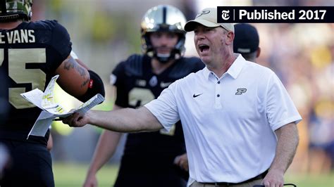 New Coach Reminds Fans That Purdue Has a Football Team - The New York Times