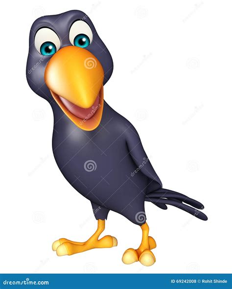 Funny Crow Cartoon Character Stock Illustration - Illustration of toon, feather: 69242008