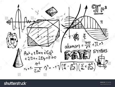 Hand Draw Math Symbols Stock Vector Illustration 55728286 : Shutterstock