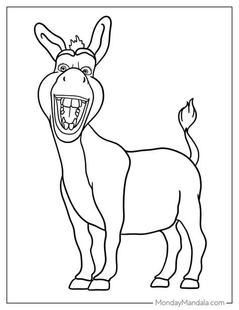 Shrek Donkey Coloring Pages