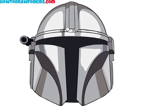 How to Draw the Mandalorian Helmet - Drawing Tutorial For Kids