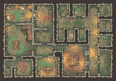 22x16 Dungeon Jail - The Printable Prison Battle Map : battlemaps Dungeons And Dragons Homebrew ...