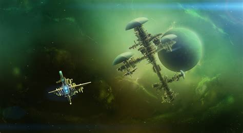 reflection, vehicle, artwork, science fiction, underwater, biology, screenshot, atmosphere of ...