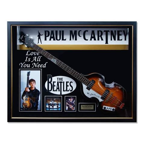 Paul Mccartney Signed Left Handed Hofner Bass Auction