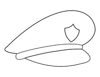 Police Hat Coloring Page Outline Coloring Pages