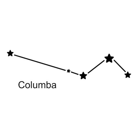 Premium Vector | Constellation columba on white background, vector ...