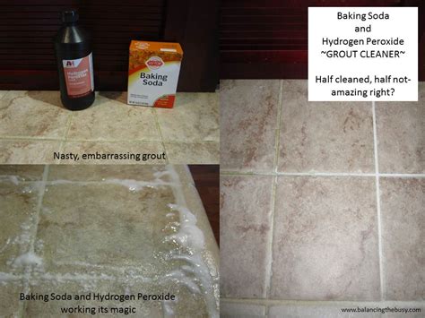 Baking Soda and Hydrogen Peroxide- Grout Cleaner – Balancing the Busy