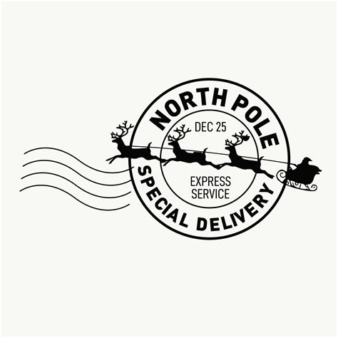 North Pole Stamp - Special Delivery | Father christmas letters, Funny xmas cards, North pole