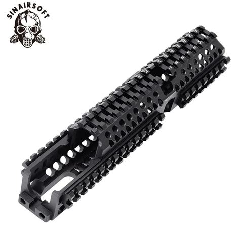 AK 47 Tactical Quad Rail CNC Aluminum Picatinny Handguard System For AK AEG/GBB Rifles B30 B31 ...