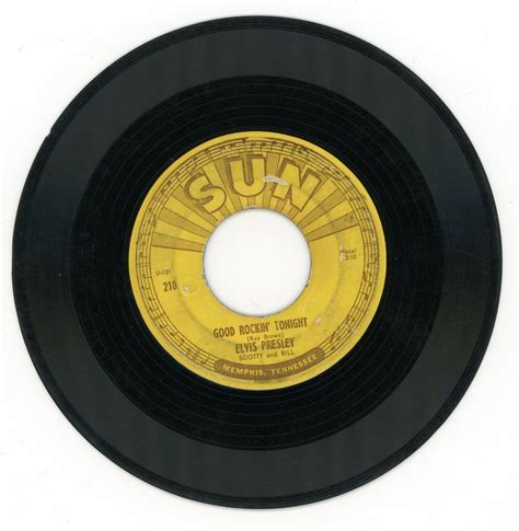 popsike.com - ELVIS PRESLEY ORIGINAL SUN 45 rpm Record Sun 210 "GOOD ...