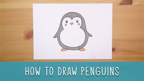 Cute Penguin Drawing Images - Goimages Mega