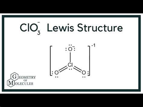 ClO3- Lewis Structure (Chlorate Ion) - YouTube