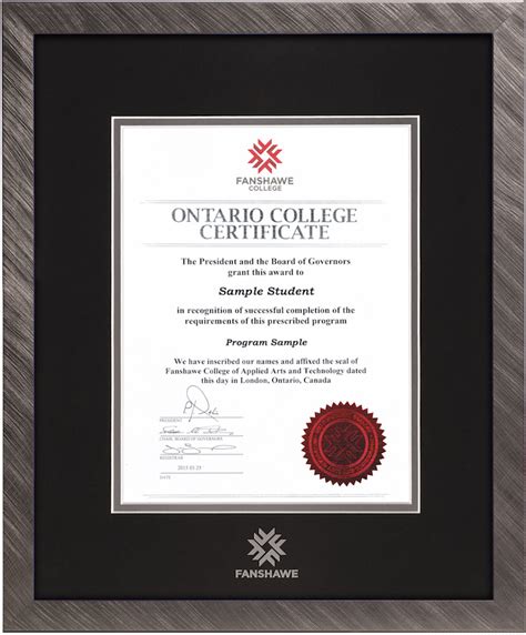 Executive Diploma Frame – Fanshawe College Diploma Frames