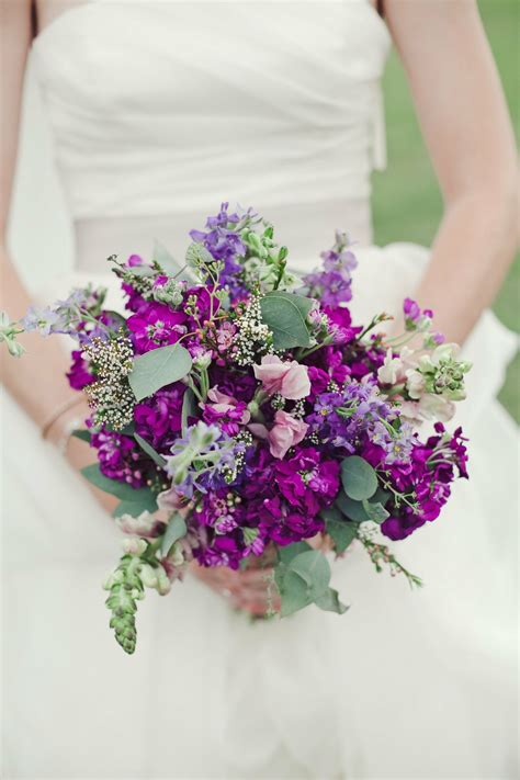 Purple Wildflower Bridal Bouquet