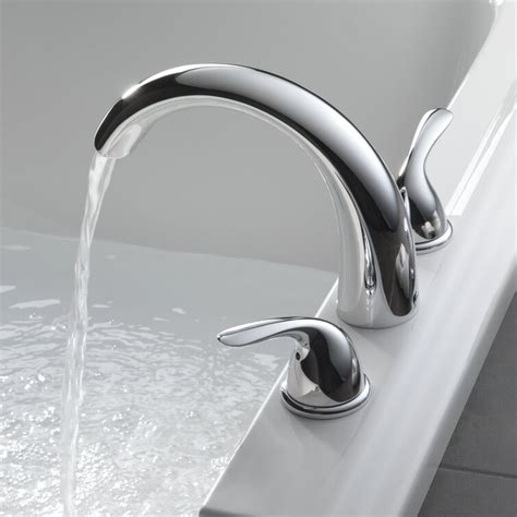 Delta Classic Double Handle Deck Mounted Roman Tub Faucet & Reviews ...