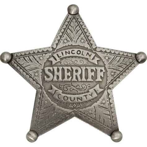 Lincoln County Sheriff Badge - OH3006 - Medieval Collectibles