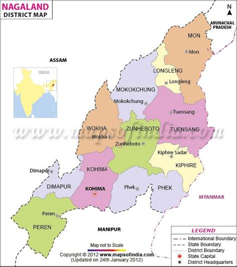 District Map of Nagaland India World Map, India Map, India Travel ...