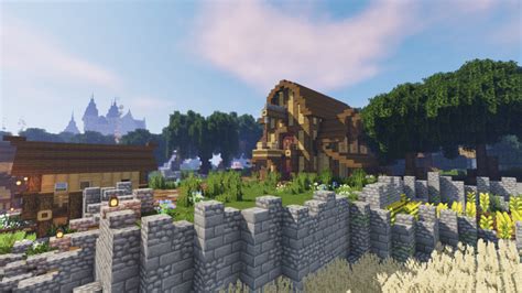 Minecraft Medieval Village With Castle World Download - BlueNerd