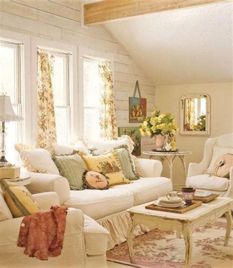 Warm And Peaceful Living Room Decor Ideas 19 - kindofdecor.com | Cottage living rooms, Shabby ...