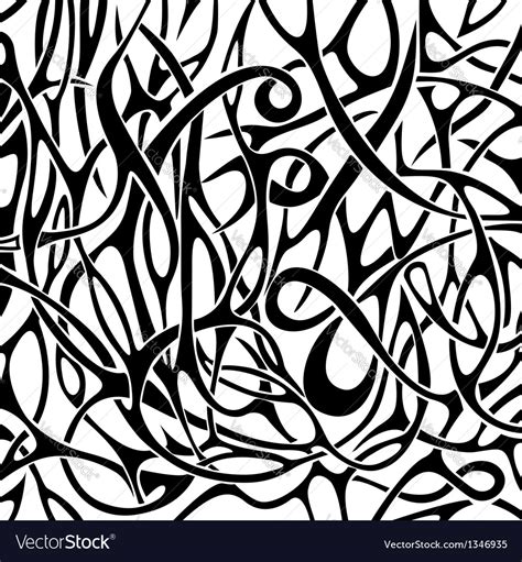 Black and white abstract pattern in tattoo style Vector Image