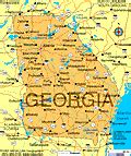 Map of Georgia. Georgia entered the Union in 2 Jan. 1788. The Capitol is Atlanta. | Georgia map ...