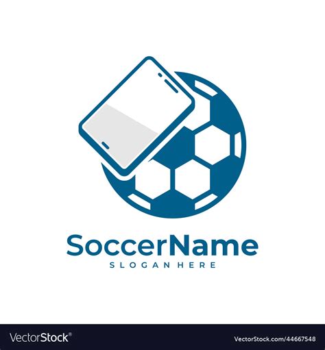 Phone soccer logo template football logo design Vector Image