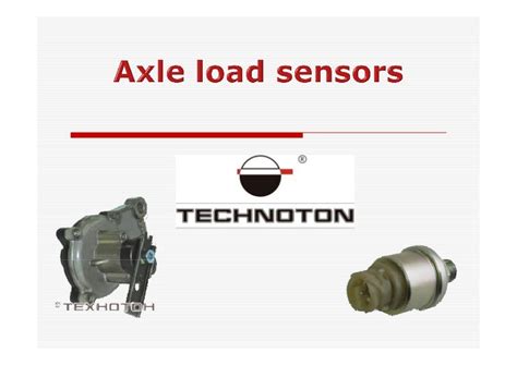 Axle load sensor DDE08 - weight control on transport