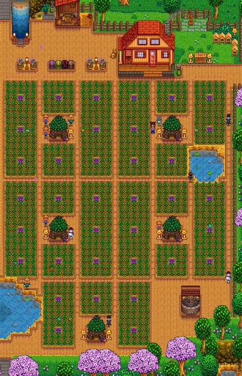 Crop Layout With Junimo Hut : StardewValley | Layout de fazenda, Wallpaper, Layout