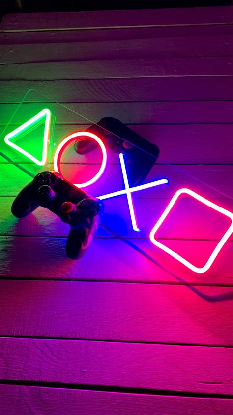 Playstation logo led-neon wall neon decor PlayStation playroom | Etsy