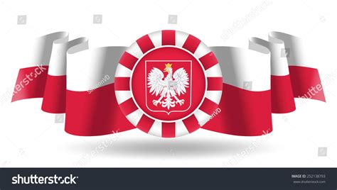 Polish Coat Arms On National Flag Stock Vector (Royalty Free) 252138793 | Shutterstock