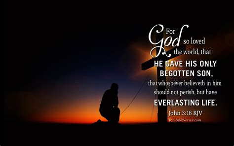 John 3:16 Christian Bible Verse Desktop Wallpapers