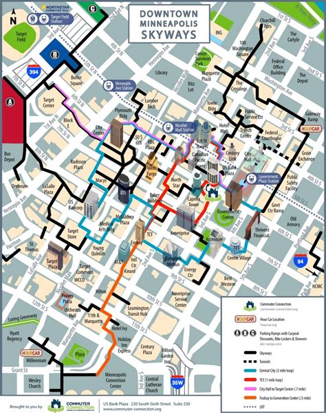 Minneapolis skyway map