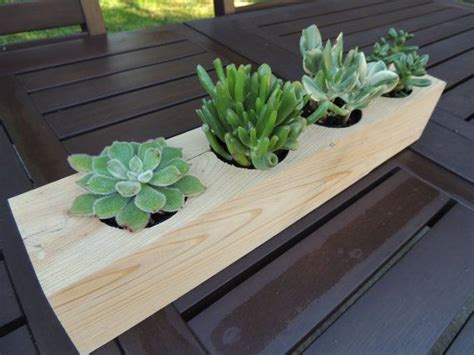 Recycled Wood Planter for FOUR / Reclaimed Cypress Rectangular ...