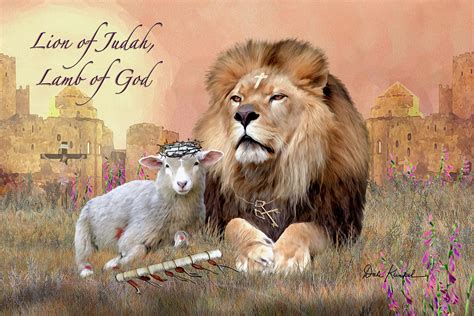 Lion of Judah Art - Lion of Judah Lamb of God Painting by Dale Kunkel ...