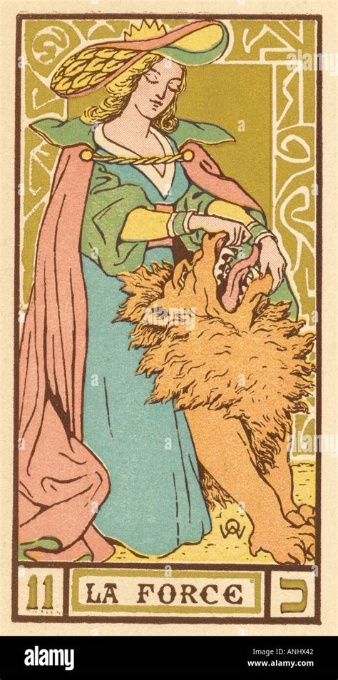 Tarot Card Strength Stock Photo - Alamy