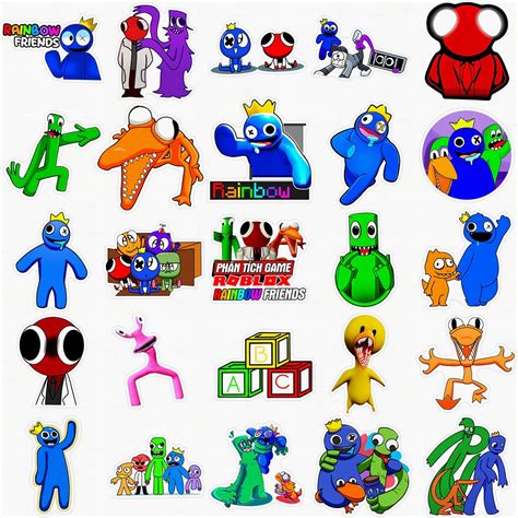 Roblox Rainbow Friends Set de 50 Stickers