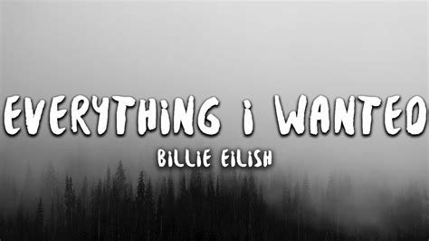 Everything I Wanted - Billie Eilish (Lyrics) - YouTube