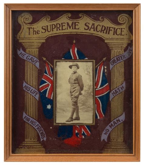 SUPREME SACRIFICE, HE GAVE HIS LIFE FOR HIS FRIENDS, GREATER LOVE HATH NO MAN , WW1 period ...