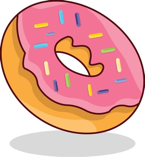 donut Vector illustration on a transparent background. Premium quality symbols. Vector Line Flat ...