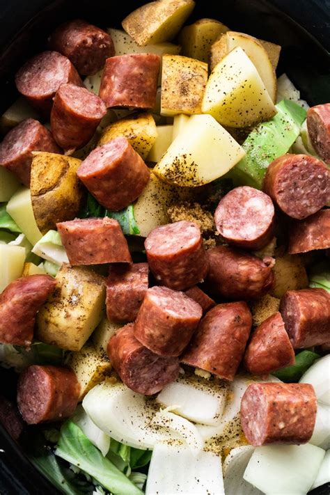 Slow Cooker Kielbasa and Cabbage Recipe - Easy Crockpot Meal!