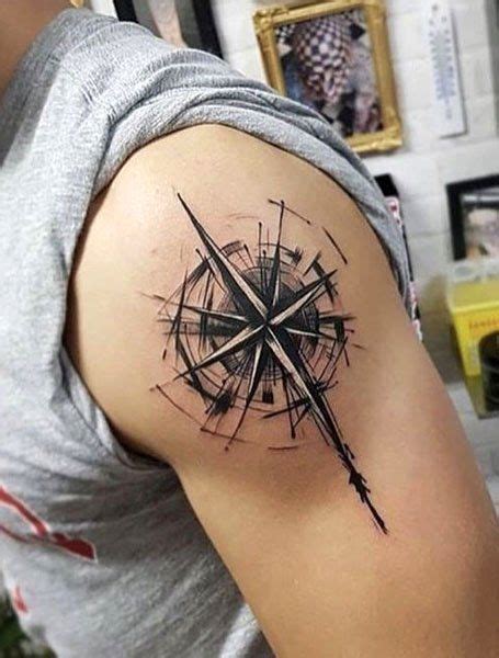 20 Cool Compass Tattoo Designs & Meaning | Tattoos for guys, Mens shoulder tattoo, Forearm tattoos